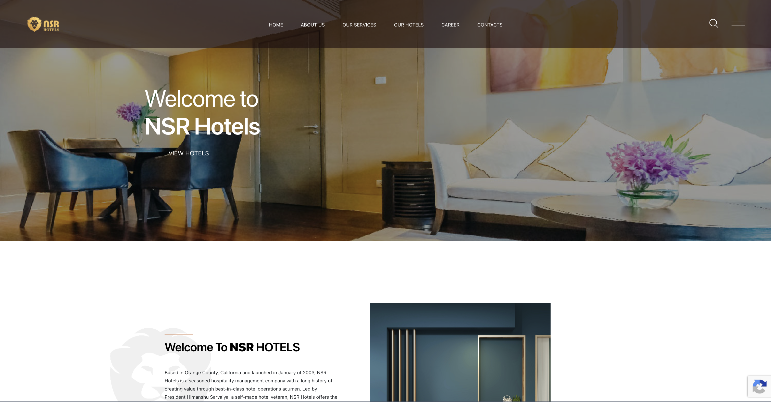 NSR Hotels - Business Email Migration desktop view
