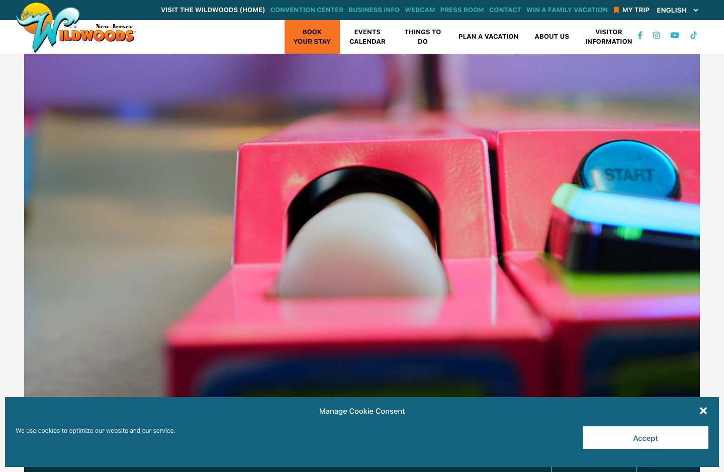 Wildwoods NJ - Tourism & Trip Planning Website desktop view